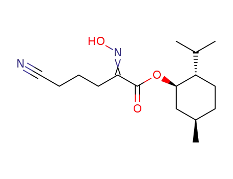 l-menthyl 5-cyano-2-hydroxyiminovalerate