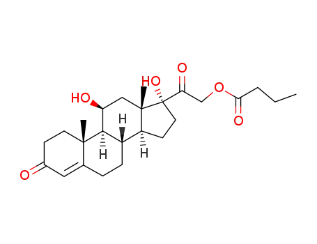 Molecular Structure of 6677-99-2 (11beta,17,21-trihydroxypregn-4-ene-3,20-dione 21-butyrate)