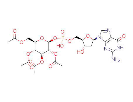 2'-deoxyguanosine 5'-(2,3,4,6-tetra-O-acetyl-β-D-glucopyranosyl phosphoric acid)