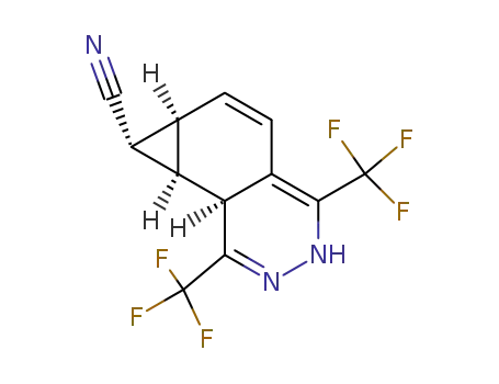1-exo-Cyan-4,7-bis(trifluormethyl)-1a,5,7a,7b-tetrahydro-1H-cyclopropaphthalazin