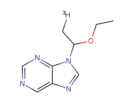 9-(1-ethoxy<2'-(3)H>ethyl)purine