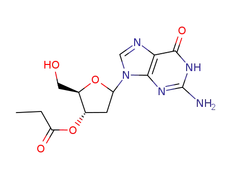 Molecular Structure of 100044-90-4 (Guanosine, 2'-deoxy-,3'-(ethyl carbonate) (9CI))