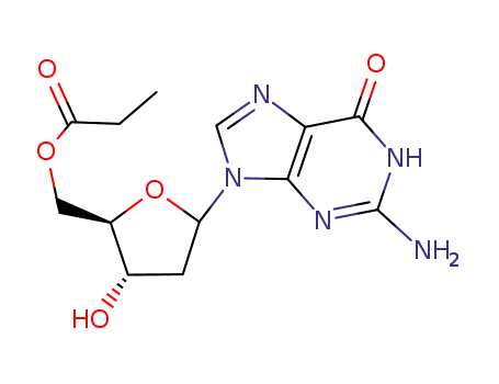 Molecular Structure of 100021-47-4 (Guanosine, 2'-deoxy-,5'-(ethyl carbonate) (9CI))