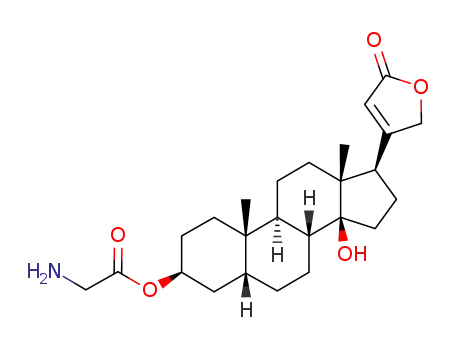 Amino-acetic acid (3S,5R,8R,9S,10S,13R,14S,17R)-14-hydroxy-10,13-dimethyl-17-(5-oxo-2,5-dihydro-furan-3-yl)-hexadecahydro-cyclopenta[a]phenanthren-3-yl ester