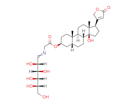 [(2R,3S,4S,5S)-2,3,4,5,6-Pentahydroxy-hex-(E)-ylideneamino]-acetic acid (3S,5R,8R,9S,10S,13R,14S,17R)-14-hydroxy-10,13-dimethyl-17-(5-oxo-2,5-dihydro-furan-3-yl)-hexadecahydro-cyclopenta[a]phenanthren-3-yl ester