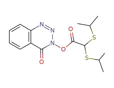 Molecular Structure of 156881-71-9 (1,2,3-Benzotriazin-4(3H)-one, 3-[[bis[(1-methylethyl)thio]acetyl]oxy]-)