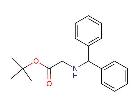 Molecular Structure of 158980-46-2 (BENZHYDRYLAMINOACETIC ACID, TERT-BUTYL ESTER)