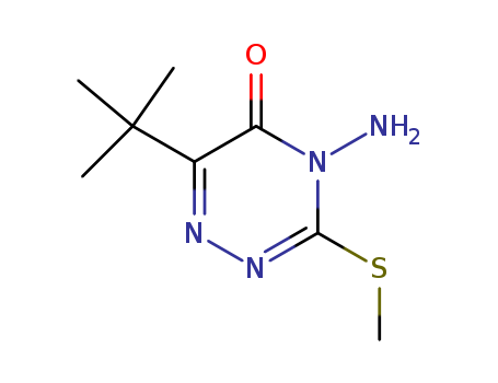 21087-64-9,Metribuzin,4-Amino-6-tert-butyl-3-(methylthio)-1,2,4-triazin-5(4H)-one;4-Amino-6-(1,1-dimethylethyl)-3-(methylthio)-1,2,4-triazin-5(4H)-one;Bay 94337;Bayer 6159H;Lexone 4L;Lexone 75DF;Preview;Salute;Sencor 4L;Sencor 75DF;Sencoral;