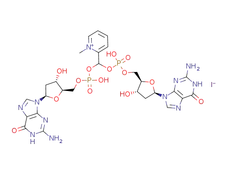 2-(Bis-{[(2R,3S,5R)-5-(2-amino-6-oxo-1,6-dihydro-purin-9-yl)-3-hydroxy-tetrahydro-furan-2-ylmethoxy]-hydroxy-phosphoryloxy}-methyl)-1-methyl-pyridinium; iodide