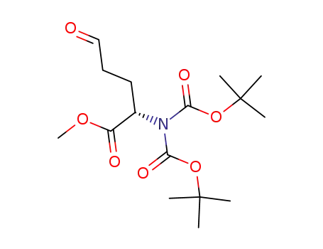 Molecular Structure of 192314-71-9 (Methyl (2S)-2-(bis(tert-butoxycarbonyl)amino)-5-oxopentanoate)