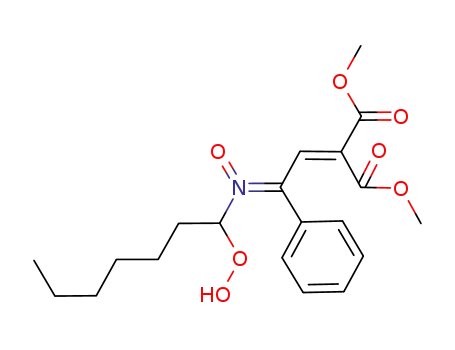 (E)-1-hydroperoxy-N-<3,3-(dimethoxycarbonyl)-1-phenyl-2-propenylidene>heptylamine N-oxide