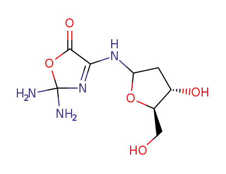 2,2-Diamino-4-((4S,5R)-4-hydroxy-5-hydroxymethyl-tetrahydro-furan-2-ylamino)-2H-oxazol-5-one