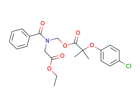 2-(4-chloro-phenoxy)-2-methyl-propionic acid (benzoyl-ethoxycarbonylmethyl-amino)-methyl ester
