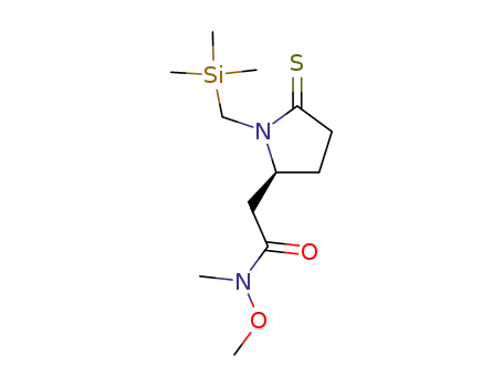N-methoxy-N-methyl-2-(5-thioxo-1-trimethylsilanylmethyl-pyrrolidin-2-yl)-acetamide