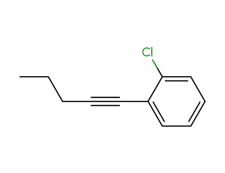 Molecular Structure of 600174-97-8 (Benzene, 1-chloro-2-(1-pentynyl)-)