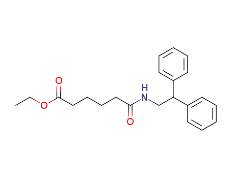 Molecular Structure of 573986-16-0 (Hexanoic acid, 6-[(2,2-diphenylethyl)amino]-6-oxo-, ethyl ester)