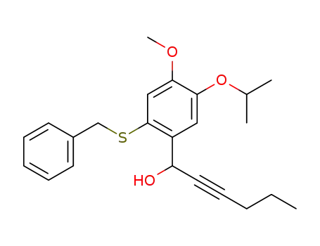 benzyl 2-(1-hydroxy-2-hexynyl)-4-isopropoxy-5-methoxyphenyl sulfide