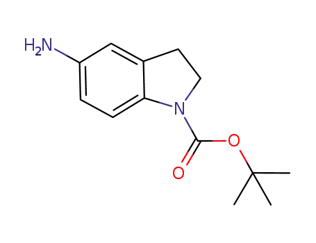 Molecular Structure of 129487-92-9 (1-BOC-5-AMINO-2,3-DIHYDRO-INDOLE)
