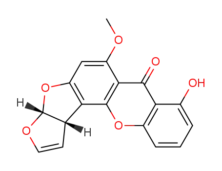 7H-Furo[3',2':4,5]furo[2,3-c]xanthen-7-one,3a,12c-dihydro-8-hydroxy-6-methoxy-, (3aR,12cS)-