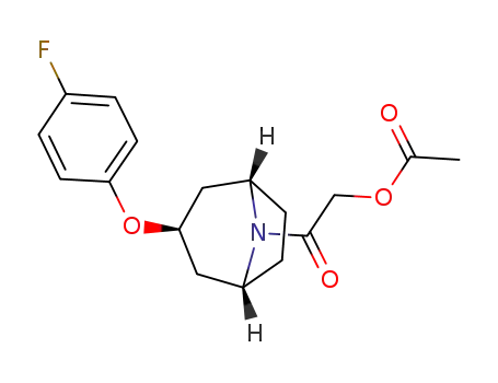 acetic acid 2-[(cis)-3-(4-fluoro-phenoxy)-8-aza-bicyclo[3.2.1]oct-8-yl]-2-oxo-ethyl ester