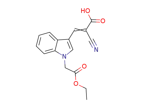 2-cyano-3-(1-ethoxycarbonylmethyl-1H-indol-3-yl)-acrylic acid
