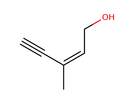 Molecular Structure of 6153-05-5 ((Z)-3-Methylpent-2-en-4-yn-1-ol)