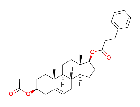 3-Phenyl-propionic acid (3S,8R,9S,10R,13S,14S,17S)-3-acetoxy-10,13-dimethyl-2,3,4,7,8,9,10,11,12,13,14,15,16,17-tetradecahydro-1H-cyclopenta[a]phenanthren-17-yl ester