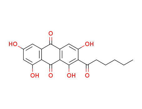 9,10-Anthracenedione,1,3,6,8-tetrahydroxy-2-(1-oxohexyl)- cas  10254-99-6