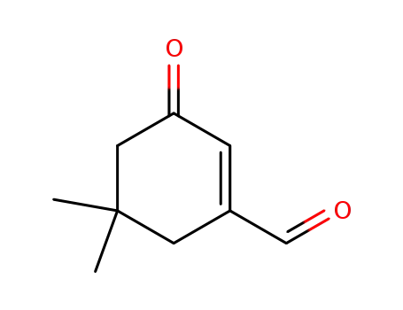 Molecular Structure of 56621-35-3 (1-Cyclohexene-1-carboxaldehyde, 5,5-dimethyl-3-oxo-)