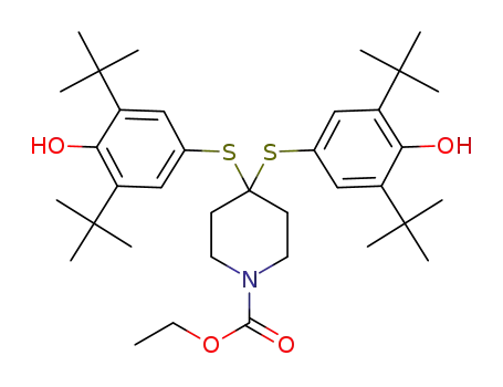 4,4-bis-(3,5-di-tert-butyl-4-hydroxyphenylsulfanyl)piperidine-1-carboxylic acid ethyl ester