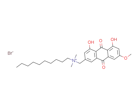 N-((4,5-dihydroxy-7-methoxy-9,10-anthraquinone-2-yl)methyl)-N,N-dimethyldecan-1-aminium bromide