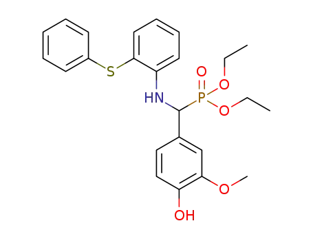 diethyl α-(4-hydroxy-3-methoxyphenyl)-α-[2-(phenylthio)phenylamino]methylphosphonate