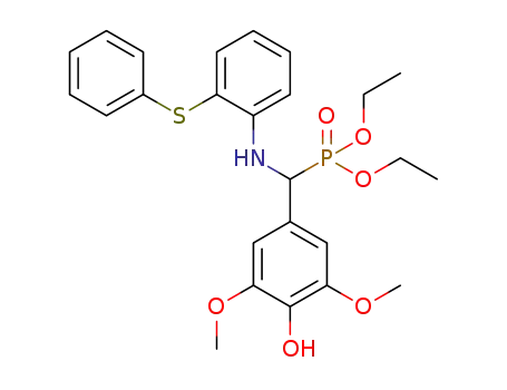 diethyl α-(3,5-dimethoxy-4-hydroxyphenyl)-α-[2-(phenylthio)phenylamino]methylphosphonate
