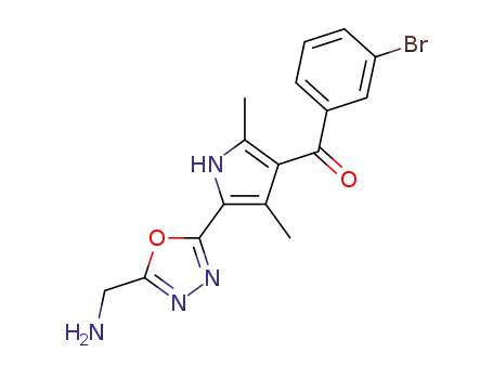 (5-(5-(aminomethyl)-1,3,4-oxadiazol-2-yl)-2,4-dimethyl-1H-pyrrol-3-yl)(3-bromophenyl)methanone