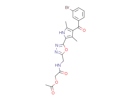 2-(((5-(4-(3-bromobenzoyl)-3,5-dimethyl-1H-pyrrol-2-yl)-1,3,4-oxadiazol-2-yl)methyl)amino)-2-oxoethyl acetate