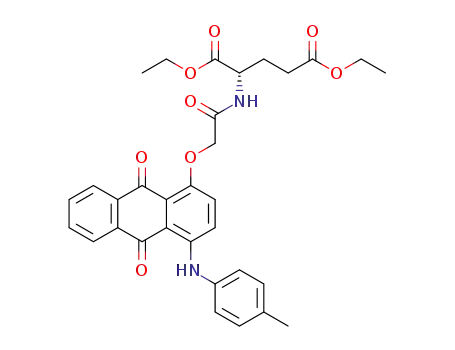 (S)-diethyl 2-{2-[9,10-dioxo-4-(p-tolylamino)-9,10-dihydroanthracen-1-oxyl]acetamido}pentanedioate