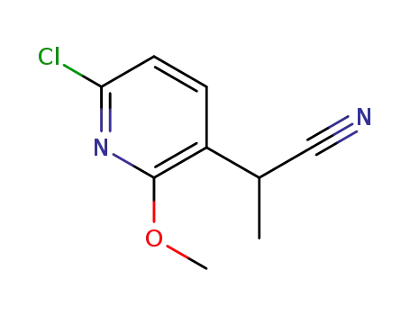 2-(6-chloro-2-methoxypyridin-3-yl)propanenitrile