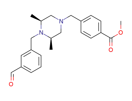methyl 4-(((3R,5S)-4-(3-formylbenzyl)-3,5-dimethylpiperazin-1-yl)methyl)benzoate
