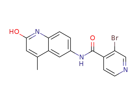 3-bromo-N-(2-hydroxy-4-methyl-6-quinolyl)pyridine-4-carboxamide