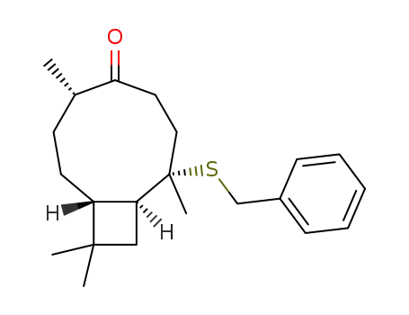(1S,2S,6S,9R)-2-(benzylsulfanyl)-6,2,10,10-tetramethylbicyclo[7.2.0]undecan-5-one