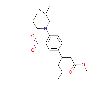 (+/-)-methyl 3-(4-(diisobutylamino)-3-nitrophenyl)hexanoate