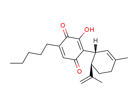 Molecular Structure of 137252-25-6 (3-HYDROXY-2-[(1R,6R)-3-METHYL-6-(1-METHYLETHENYL)-2-CYCLOHEXENE-1-YL]-5-PENTYL-2,5-CYCLOHEXADIENE-1,4-DIONE)