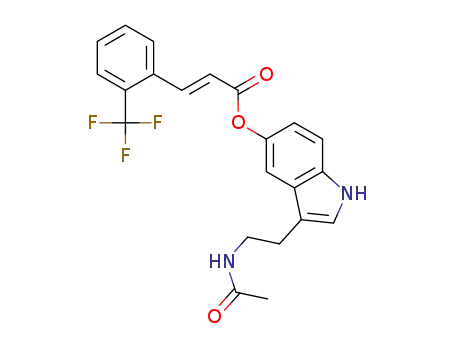 3-(2-acetamidoethyl)-1H-indol-5-yl (E)-3-(2-(trifluoromethyl)phenyl)acrylate