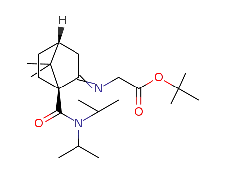 tert-butyl (1S,4R)-2-(1-(N,N-diisopropylaminocarbonyl)-7,7-dimethyl-bicyclo[2.2.1]hept-2-ylideneamino)ethanoate