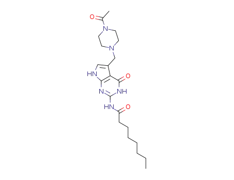 N-(5-((4-acetylpiperazin-1-yl)methyl)-4-oxo-4,7-dihydro-3Hpyrrolo[2,3-d]pyrimidin-2-yl)octanamide