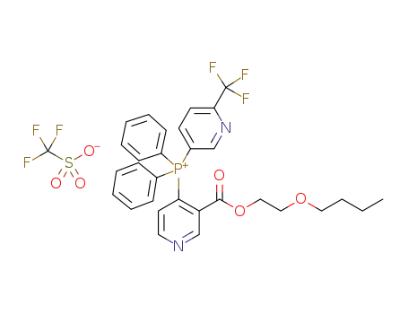 (3-((2-butoxyethoxy)carbonyl)pyridin-4-yl)diphenyl(6-(trifluoromethyl)pyridin-3-yl)phosphonium trifluoromethanesulfonate