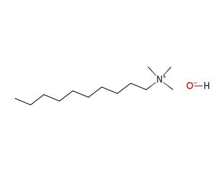 Molecular Structure of 62417-63-4 (1-Decanaminium, N,N,N-trimethyl-, hydroxide)