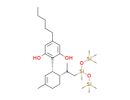 2-[(R,6R)-3-methyl-6-(1-methyl-2-(bis(trimethylsiloxy)methylsilyl)ethyl)-2-cyclohexen-1-yl]-5-pentyl-1,3-benzenediol