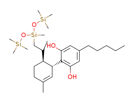 2-[(6R)-3-methyl-6-(1-methyl-2-(bis(trimethylsiloxy)(methyl)silyl)ethyl)-2-cyclohexen-1-yl]-5-pentyl-1,3-benzenediol