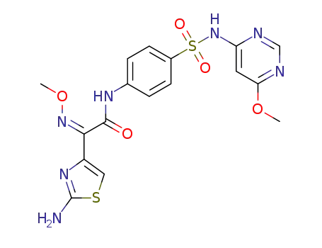 (Z)-2-(2-aminothiazol-4-yl)-2-(methoxyimino)-N-(4-(N-(6-methoxypyrimidin-4-yl)sulfamoyl)phenyl)acetamide